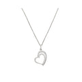 Pendentif "Réconfortant" Or Blanc 375/1000 Et Zirconium