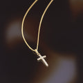 Pendentif "Croix Promise" Or Jaune 375/1000 Et Zirconium