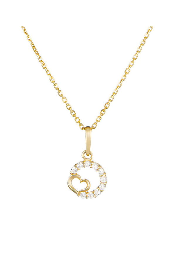 Pendentif "Nina" Or Jaune 375/1000 Et Zirconium