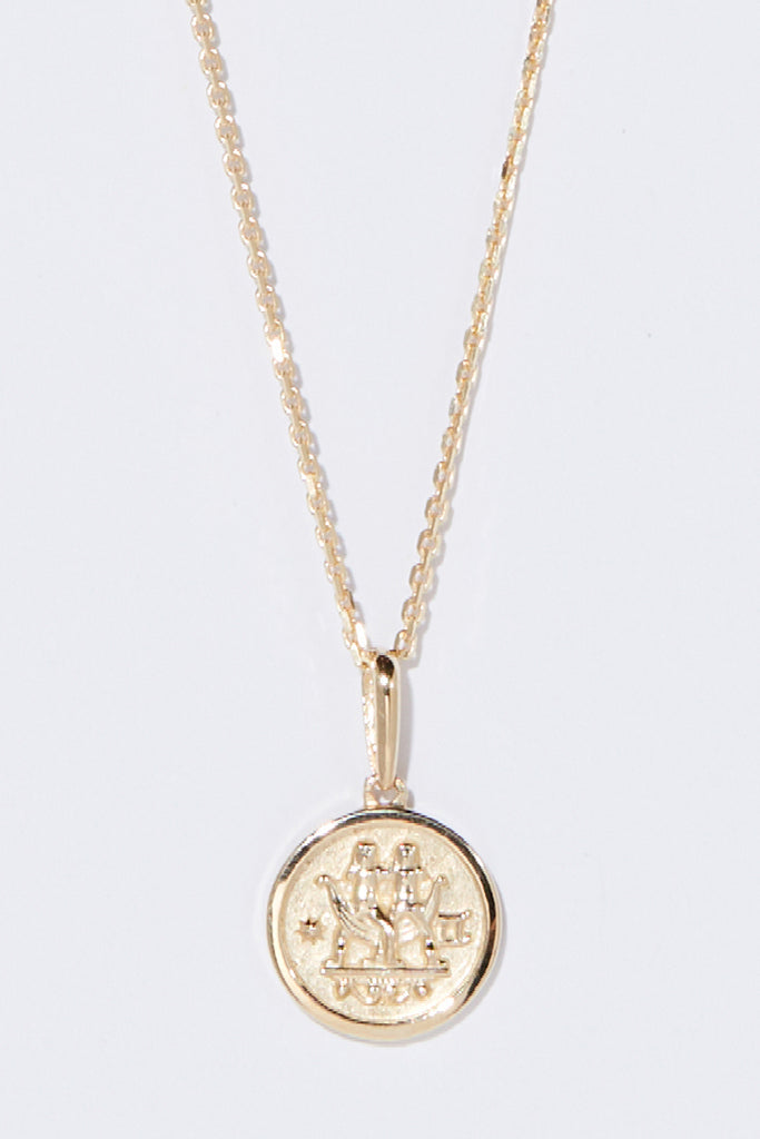Pendentif Astro Lisse "Gémeaux" - Or Jaune 375/1000