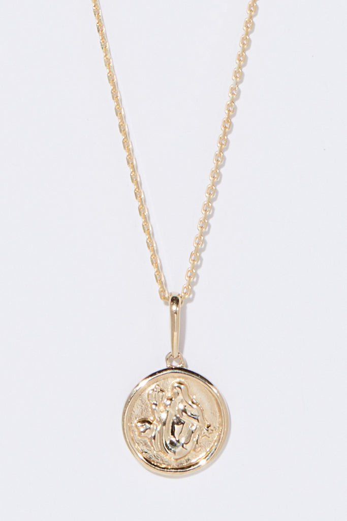 Pendentif Astro Lisse "Vierge" - Or Jaune 375/1000