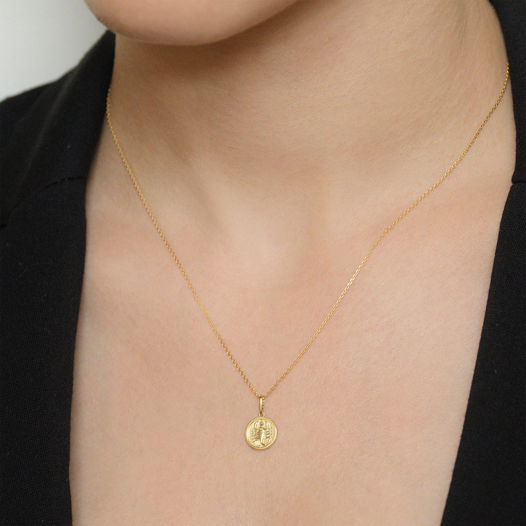 Pendentif Astro Lisse "Scorpion" - Or Jaune 375/1000