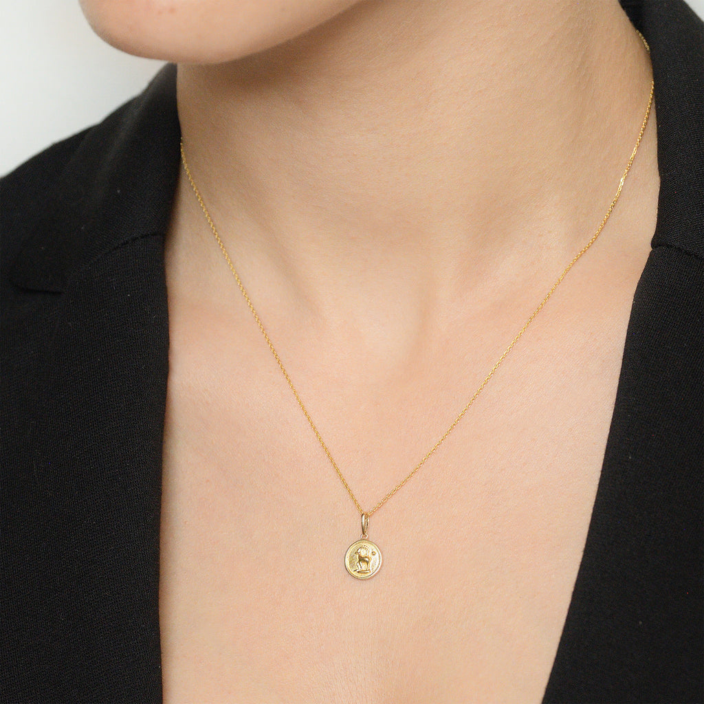 Pendentif Astro Lisse "Capricorne" - Or Jaune 375/1000