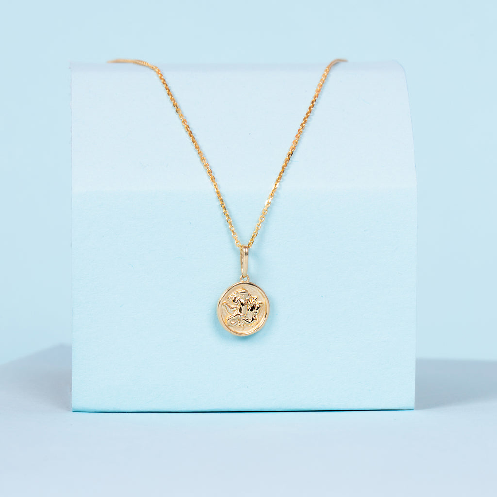 Pendentif Astro Lisse "Verseau" - Or Jaune 375/1000