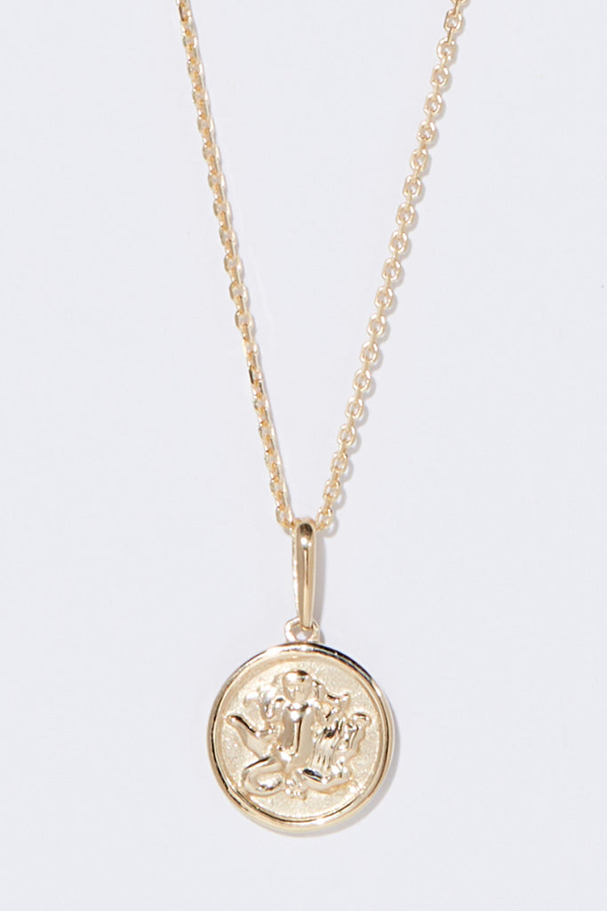 Pendentif Astro Lisse "Verseau" - Or Jaune 375/1000