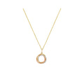 Pendentif "Cercle Trio" Or Tricolore 375/1000