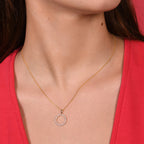 Pendentif "Zelie"Or Jaune 375/1000 Et Zirconium