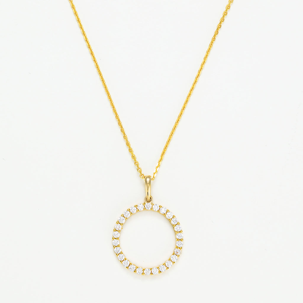 Pendentif "Zelie"Or Jaune 375/1000 Et Zirconium