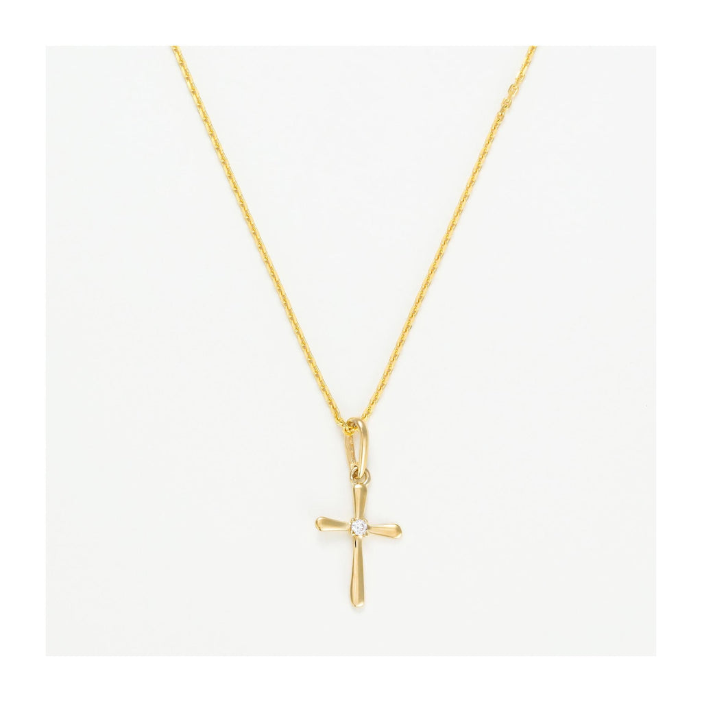 Pendentif "Croix Honneteté" Or Jaune  375/1000 Et Zirconium