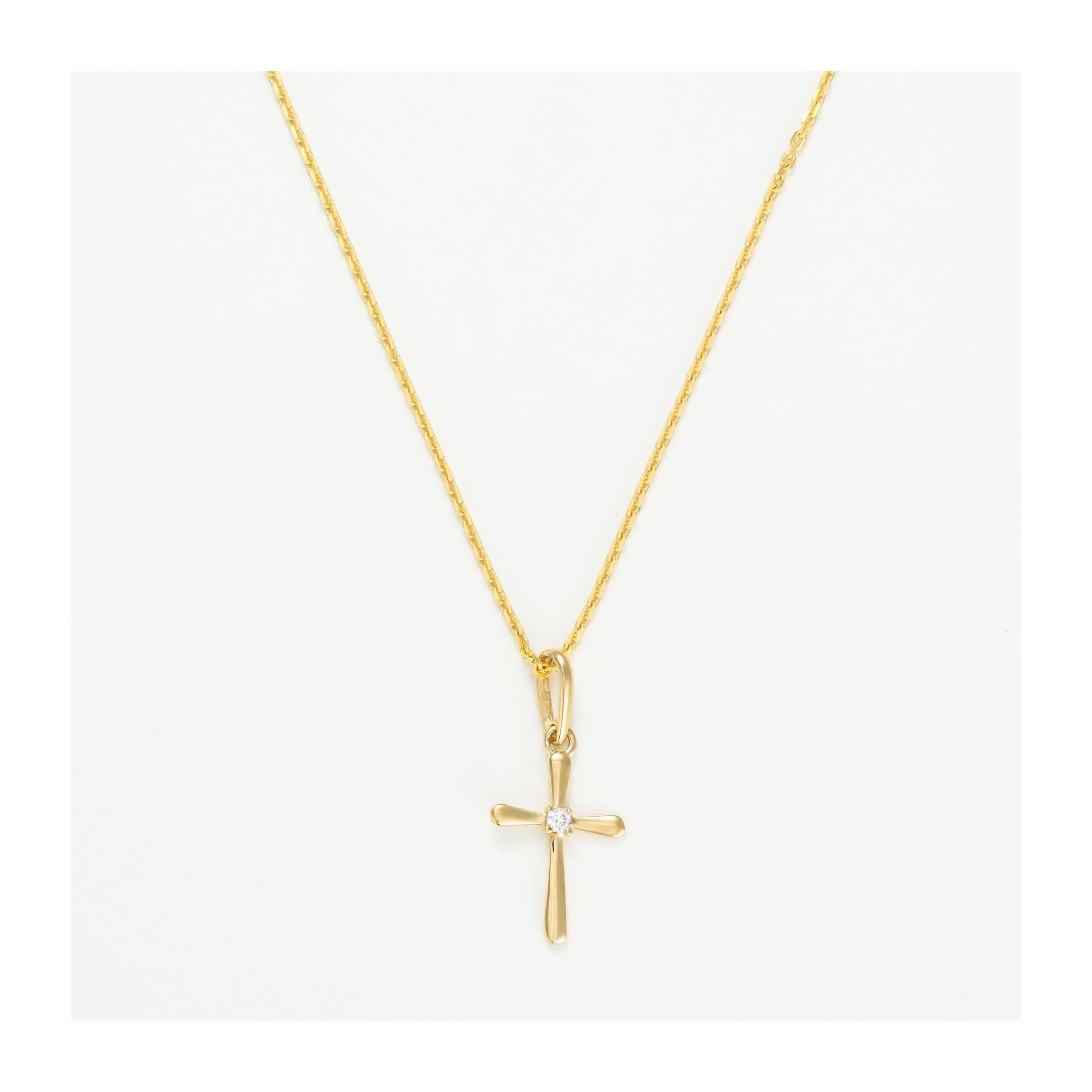 Pendentif "Croix Honneteté" Or Jaune  375/1000 Et Zirconium