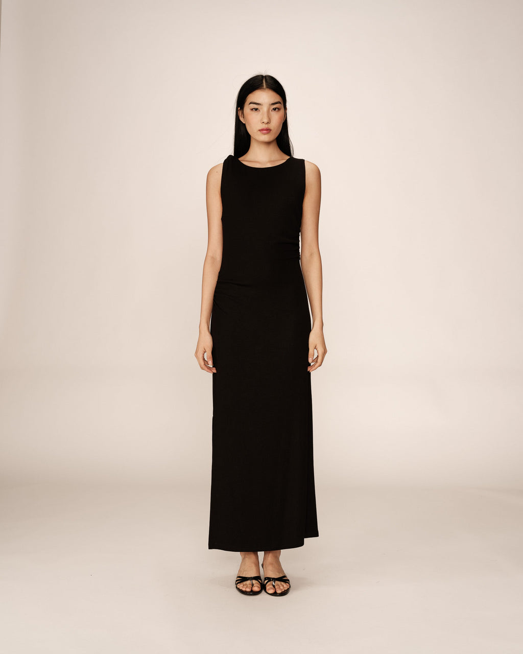 Robe Longue Pistache - Noir