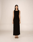 Robe Longue Pistache - Noir