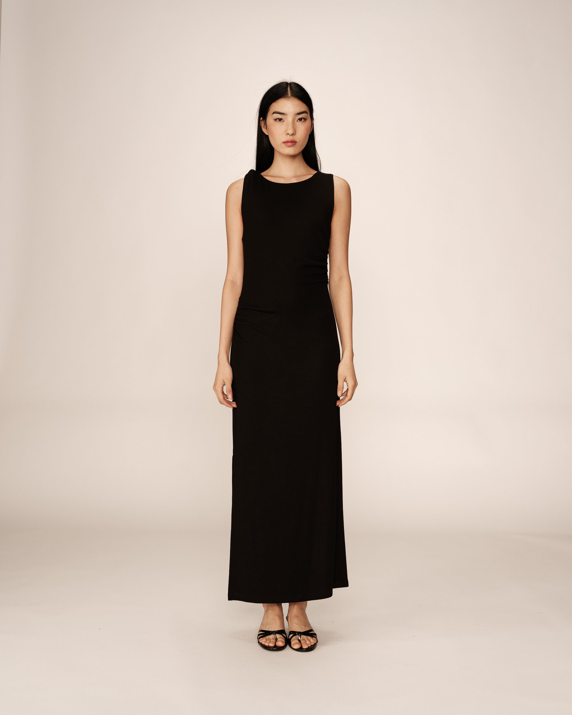 Robe Longue Pistache - Noir