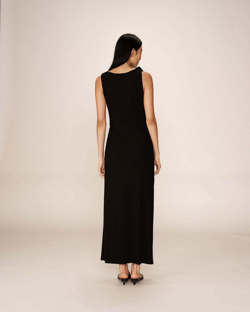 Robe Longue Pistache - Noir