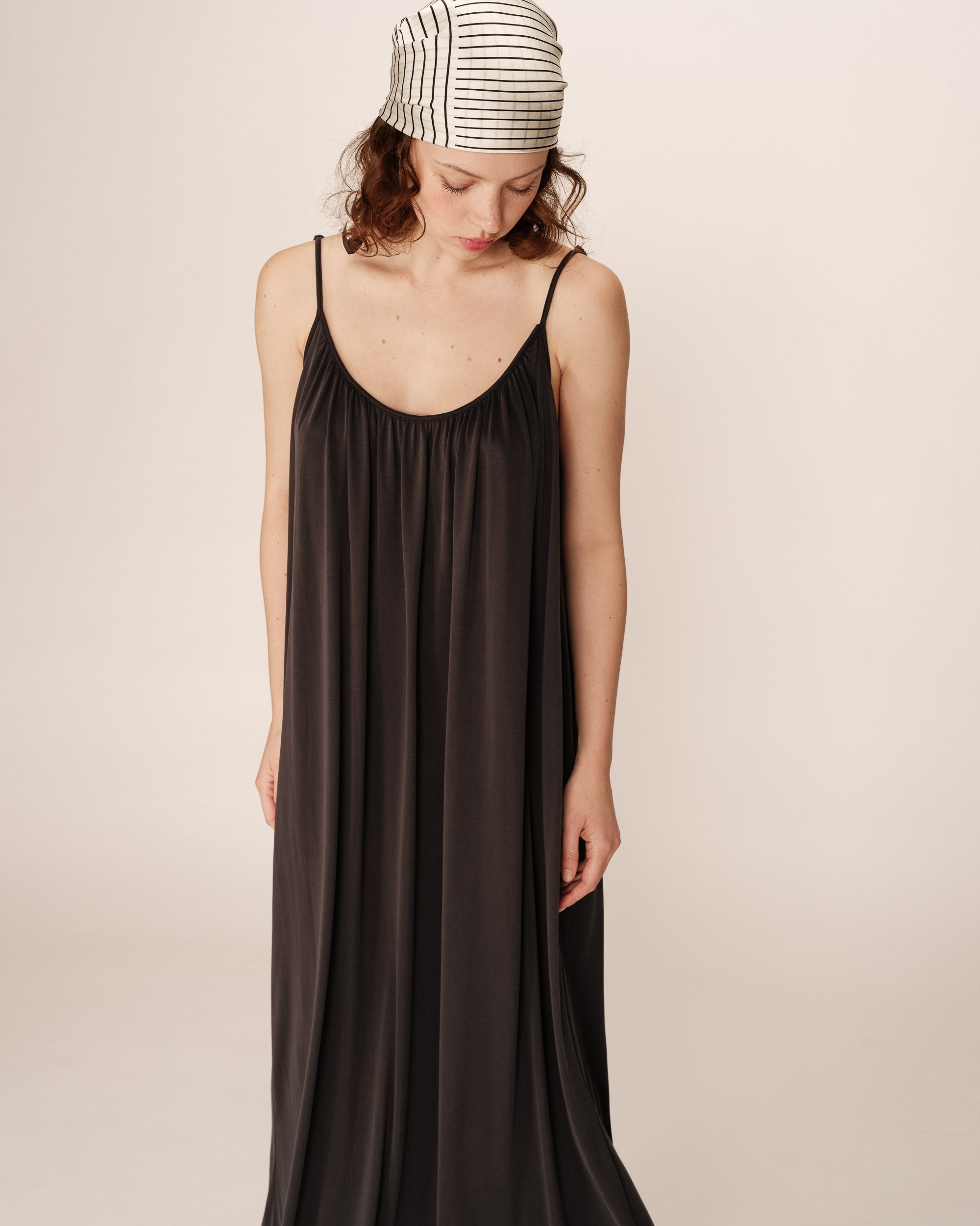Robe Longue Pivoine - Anthracite