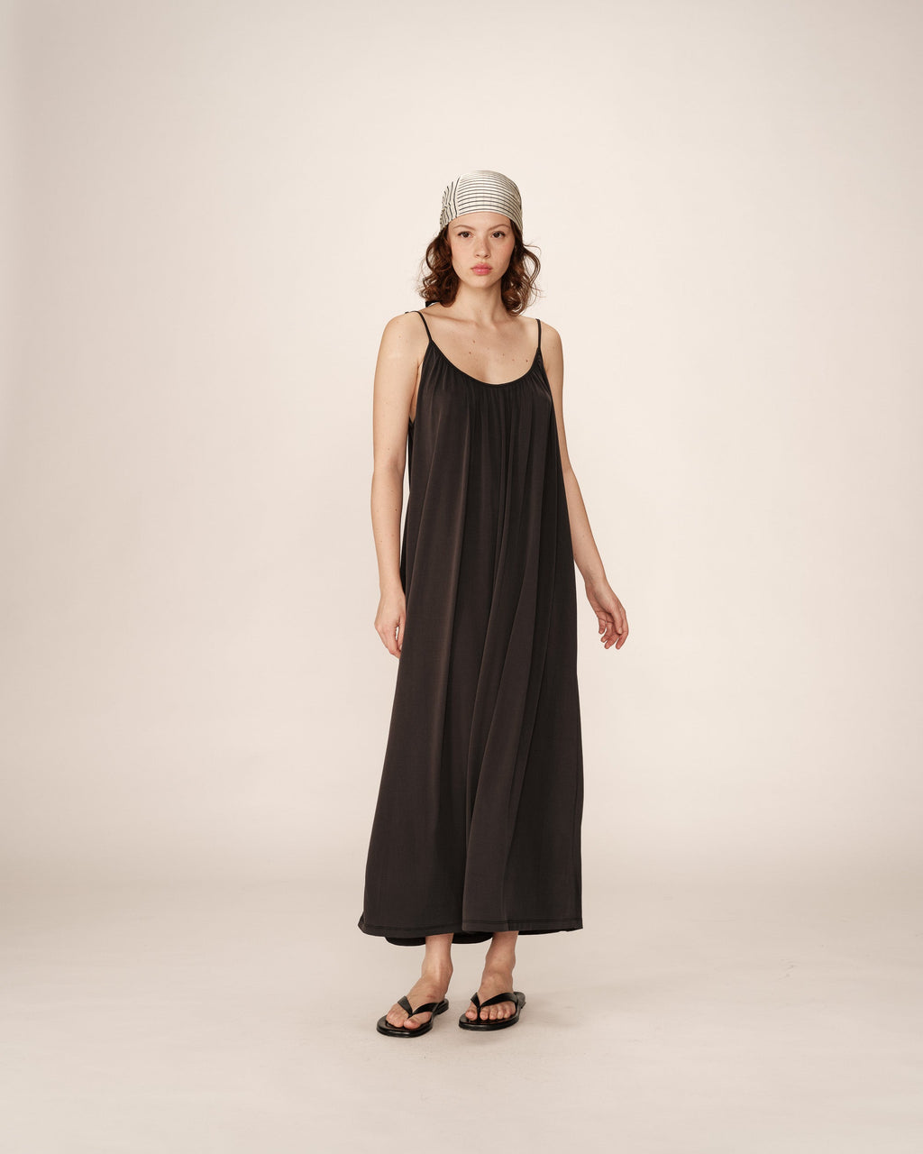 Robe Longue Pivoine - Anthracite