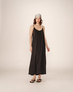 Robe Longue Pivoine - Anthracite