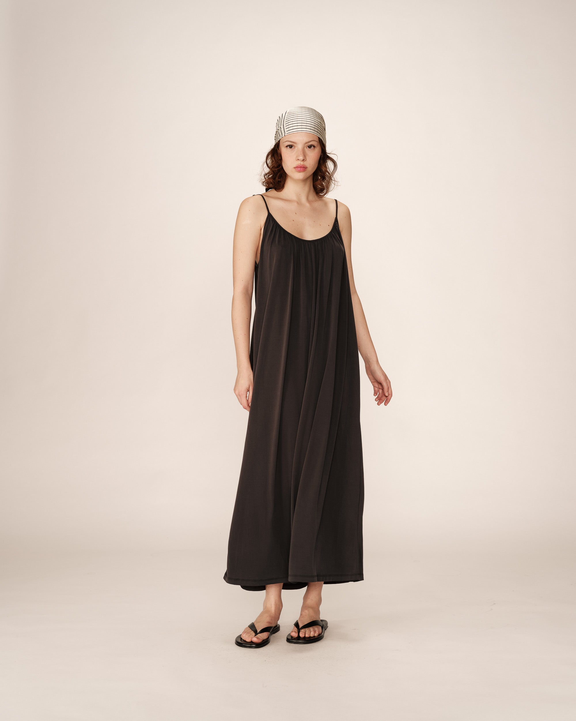 Robe Longue Pivoine - Anthracite