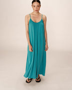 Robe Longue Pivoine - Aqua