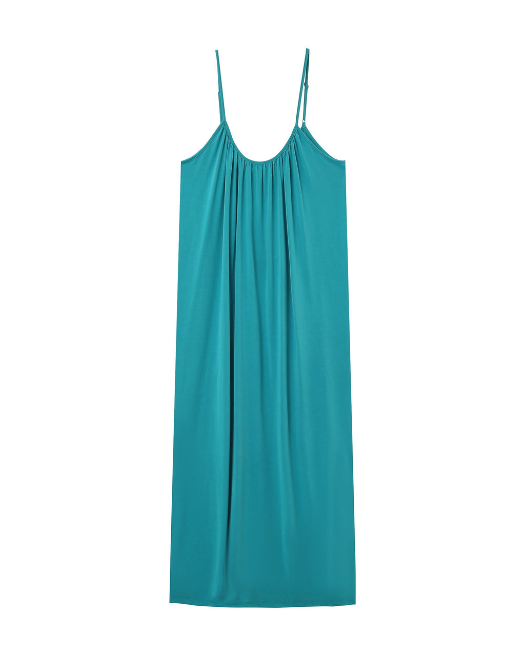 Robe Longue Pivoine - Aqua