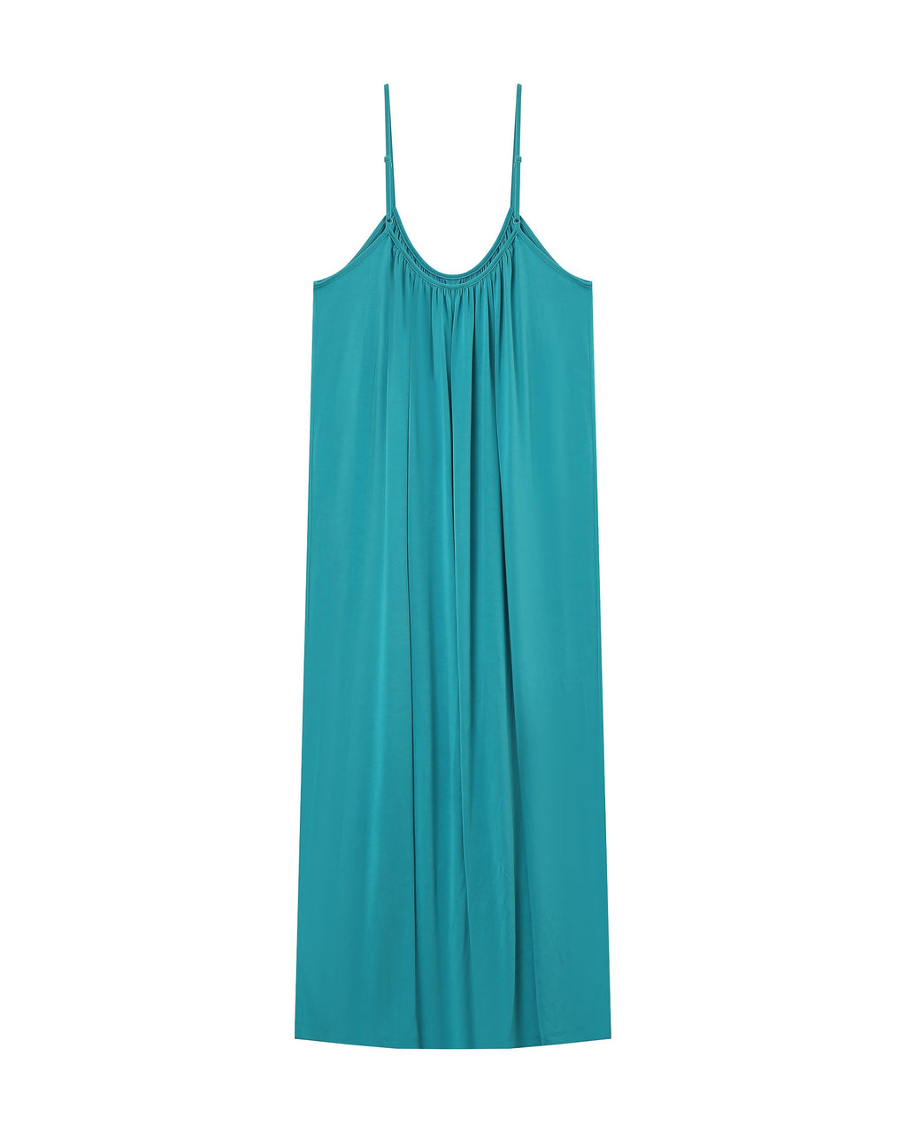 Robe Longue Pivoine - Aqua