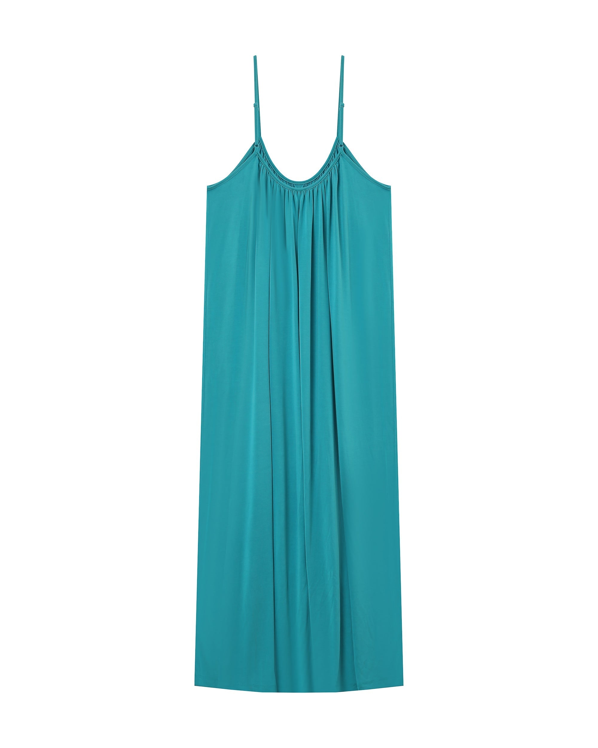 Robe Longue Pivoine - Aqua