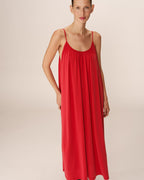 Robe Longue Pivoine - Framboise