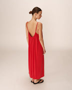 Robe Longue Pivoine - Framboise