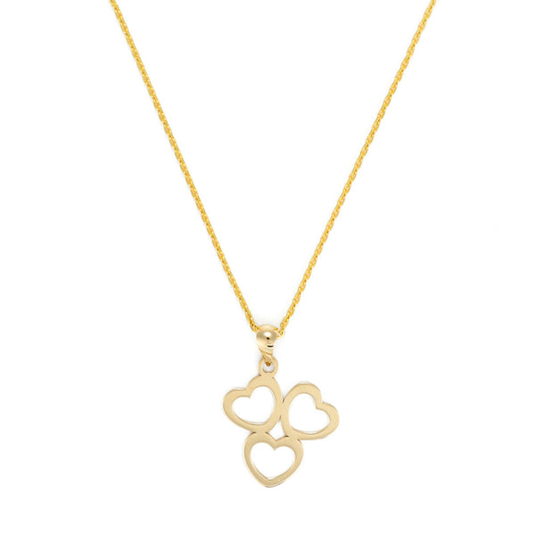 Pendentif "Triple Coeur" Or Jaune 375/1000