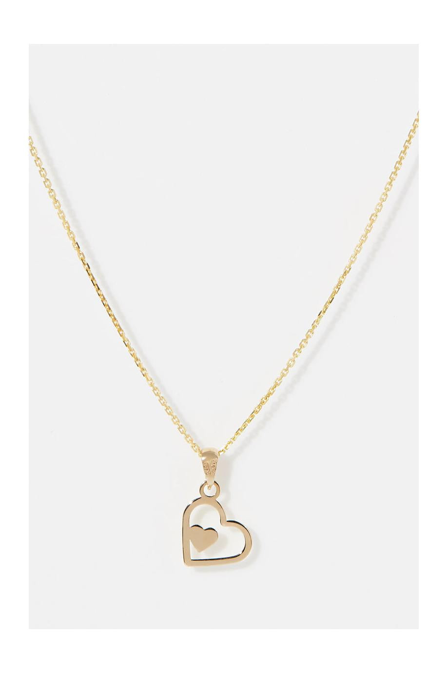 Pendentif "Cœur Coeur" Or Jaune 375/1000