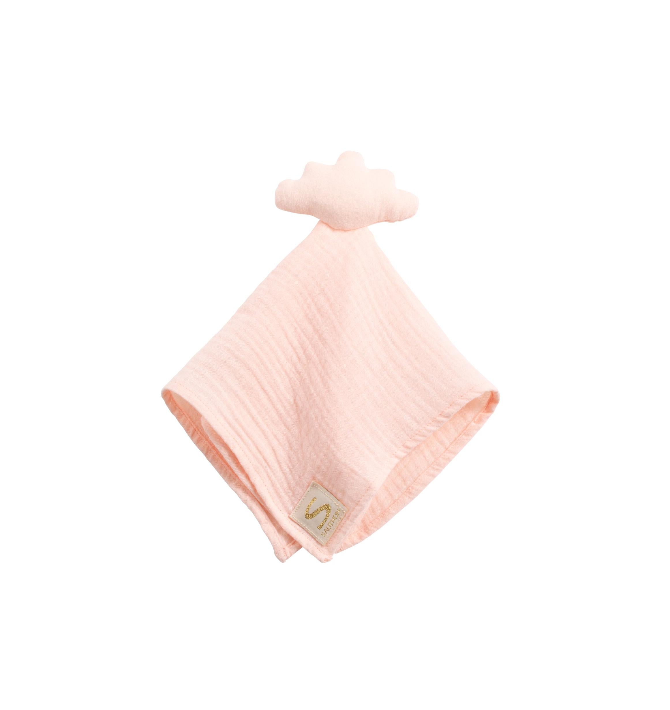 Gigoteuse Bébé Hiver En Double Gaze De Coton Et Son Doudou Mouchoir - Rose