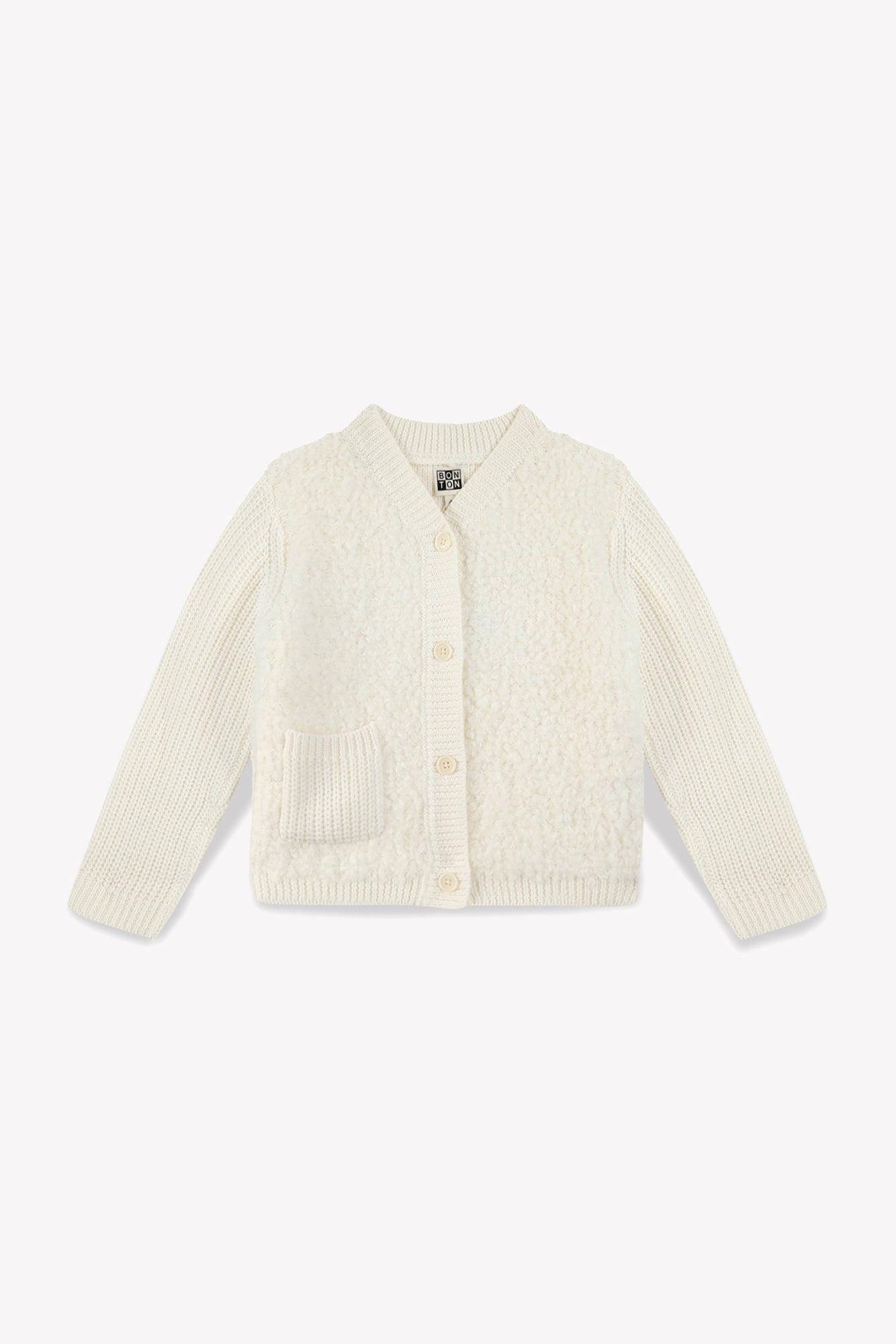 Cardigan - Fille Terry Crème