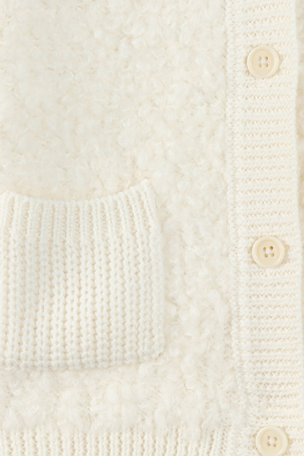 Cardigan - Fille Terry Crème