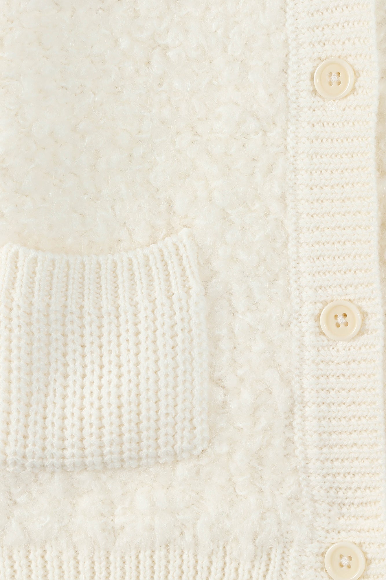 Cardigan - Fille Terry Crème