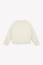 Cardigan - Fille Terry Crème