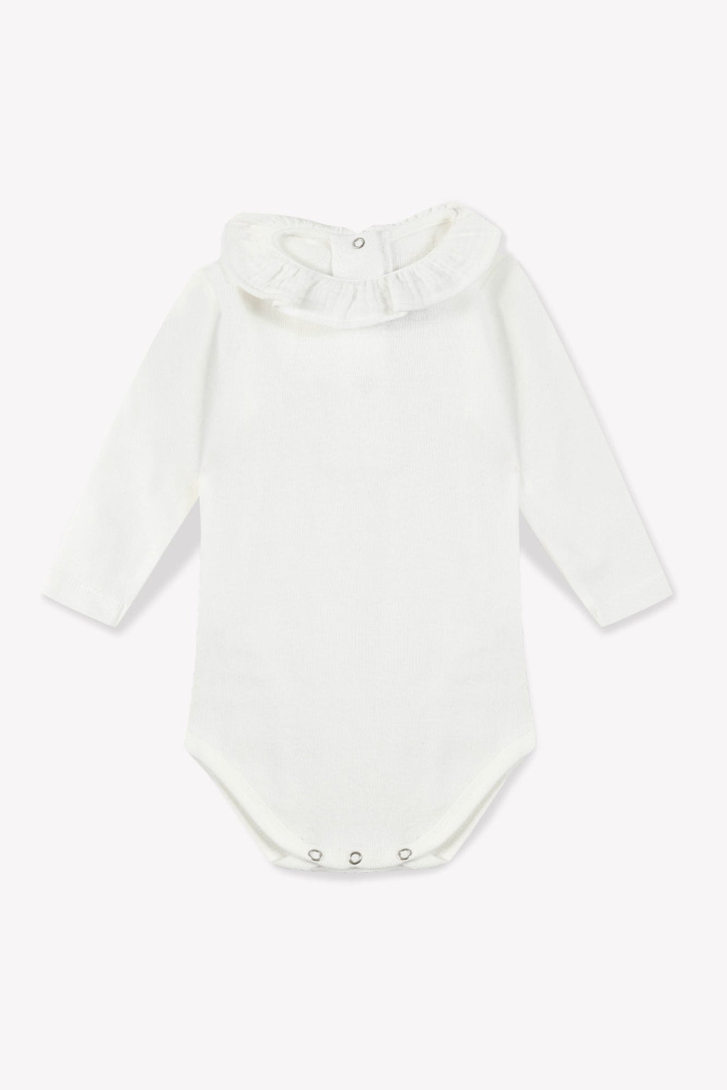 Body - Bébé Fille Col À Volant 100% Coton Bio