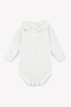 Body - Bébé Fille Col À Volant 100% Coton Bio