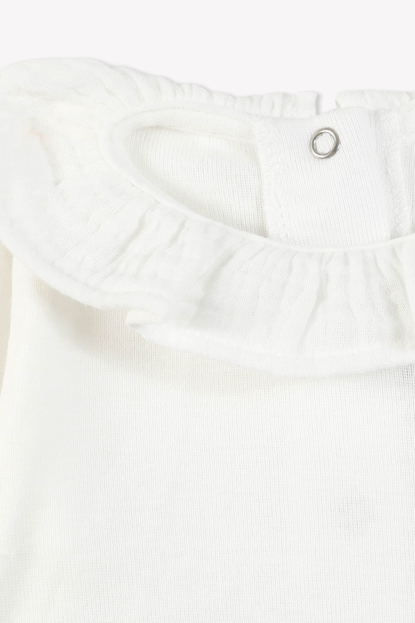 Body - Bébé Fille Col À Volant 100% Coton Bio