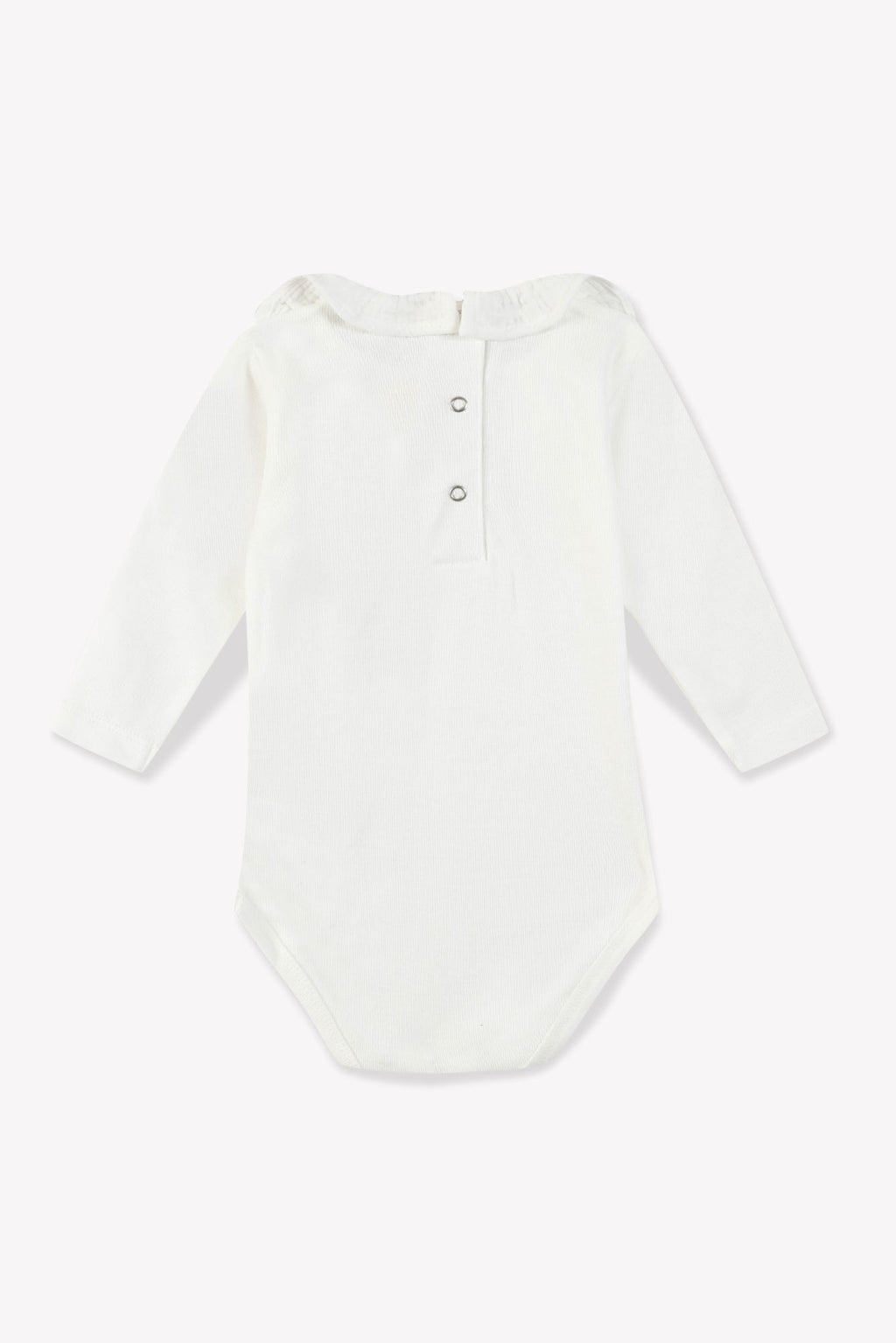 Body - Bébé Fille Col À Volant 100% Coton Bio