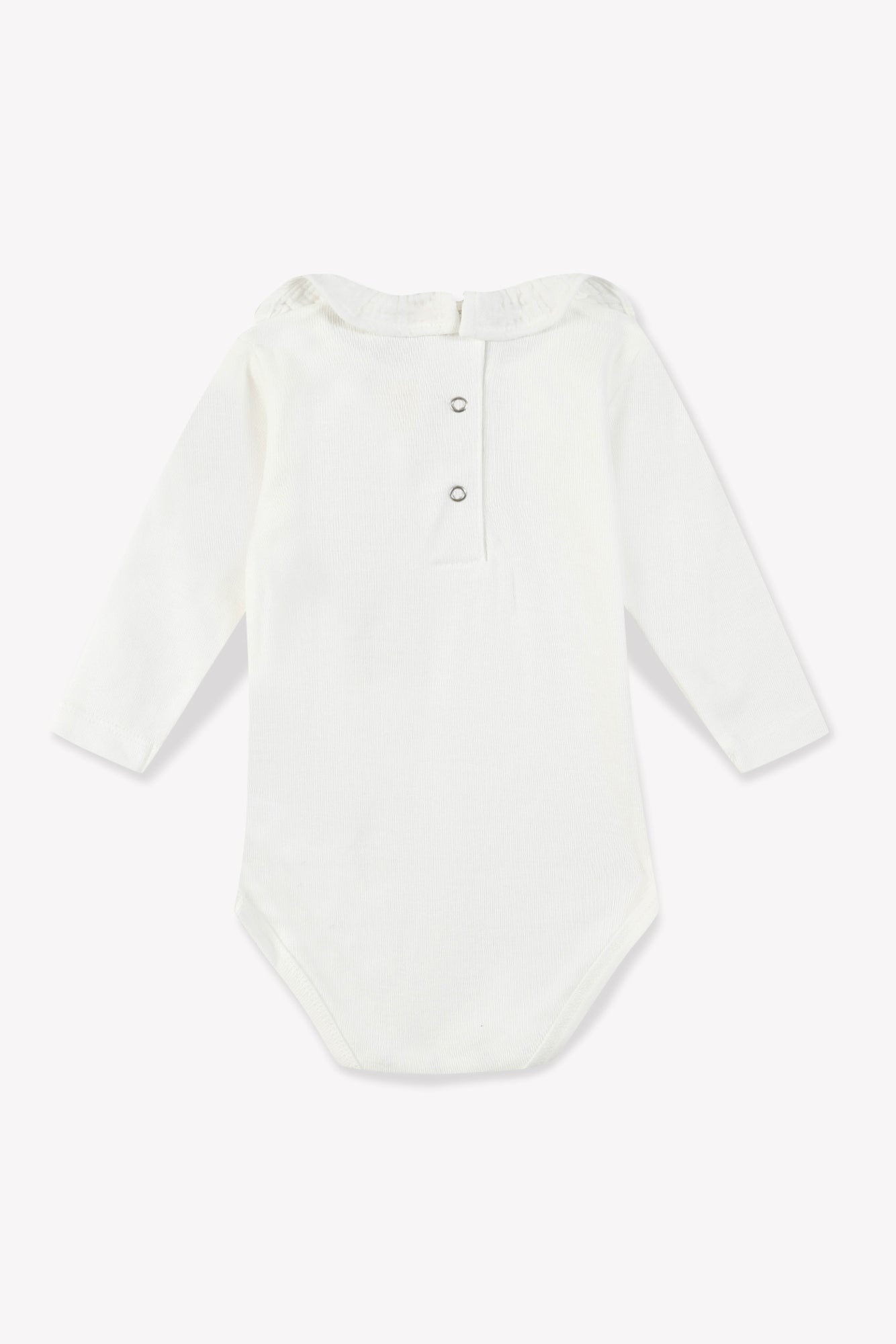 Body - Bébé Fille Col À Volant 100% Coton Bio