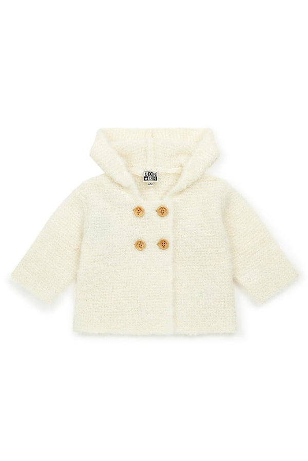 Manteau - Croisé Bouclette Laine Mélangée