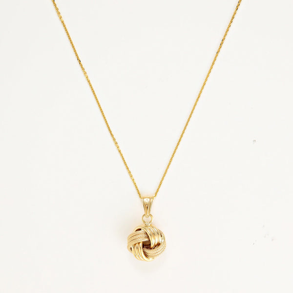 Pendentif " Noeud Torsadé " 12 Mm Or Jaune 375/1000 - Or Jaune 375/1000
