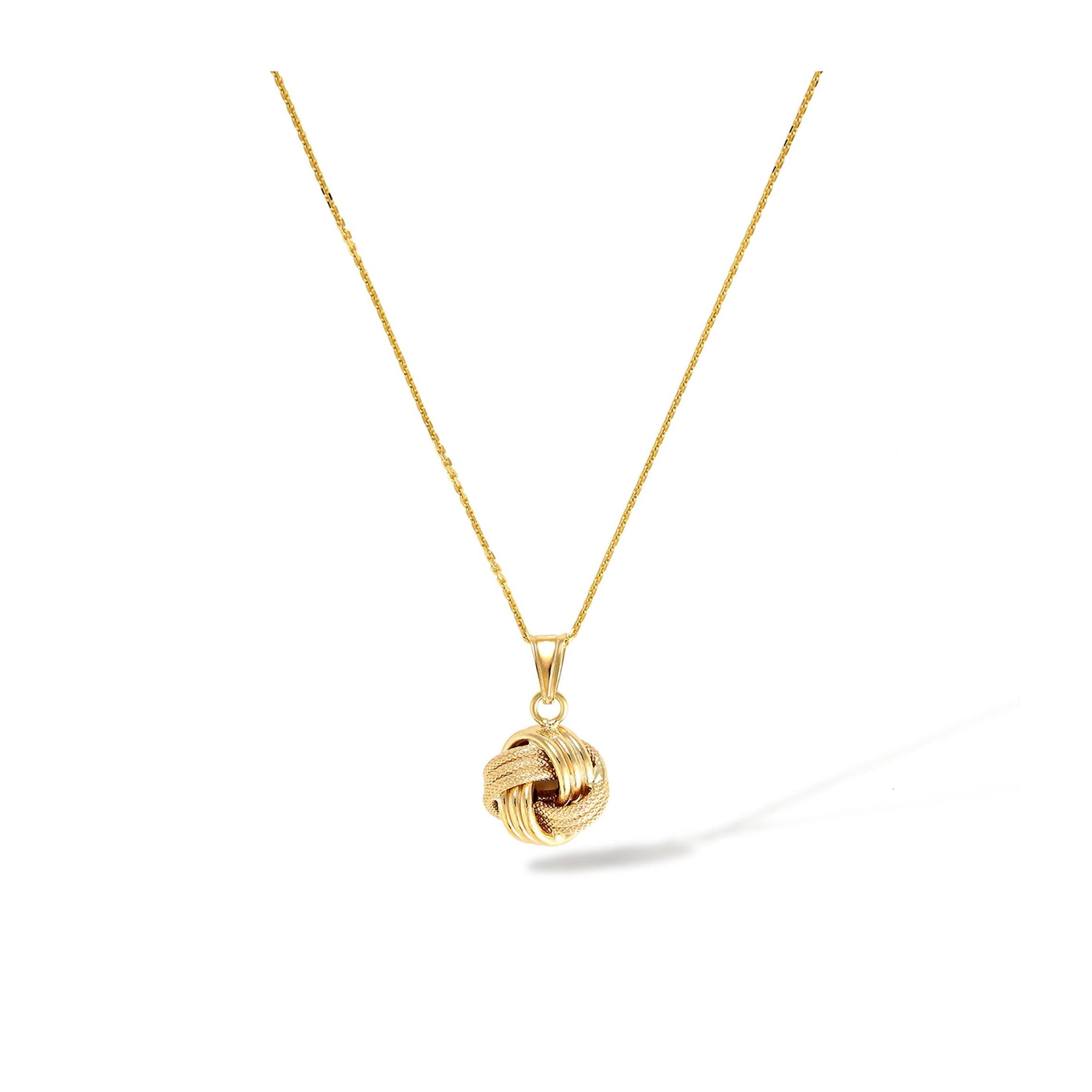 Pendentif " Noeud Torsadé " 12 Mm Or Jaune 375/1000