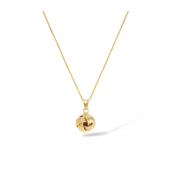 Pendentif " Noeud Torsadé " 12 Mm Or Jaune 375/1000
