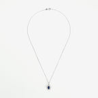 Pendentif "Etoile Bleue" Saphir 1,1/1 Topaze Blanche 0,08/10