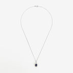 Pendentif "Soleil Bleu" - Or Blanc 375/1000