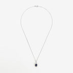 Pendentif "Soleil Bleu" - Or Blanc