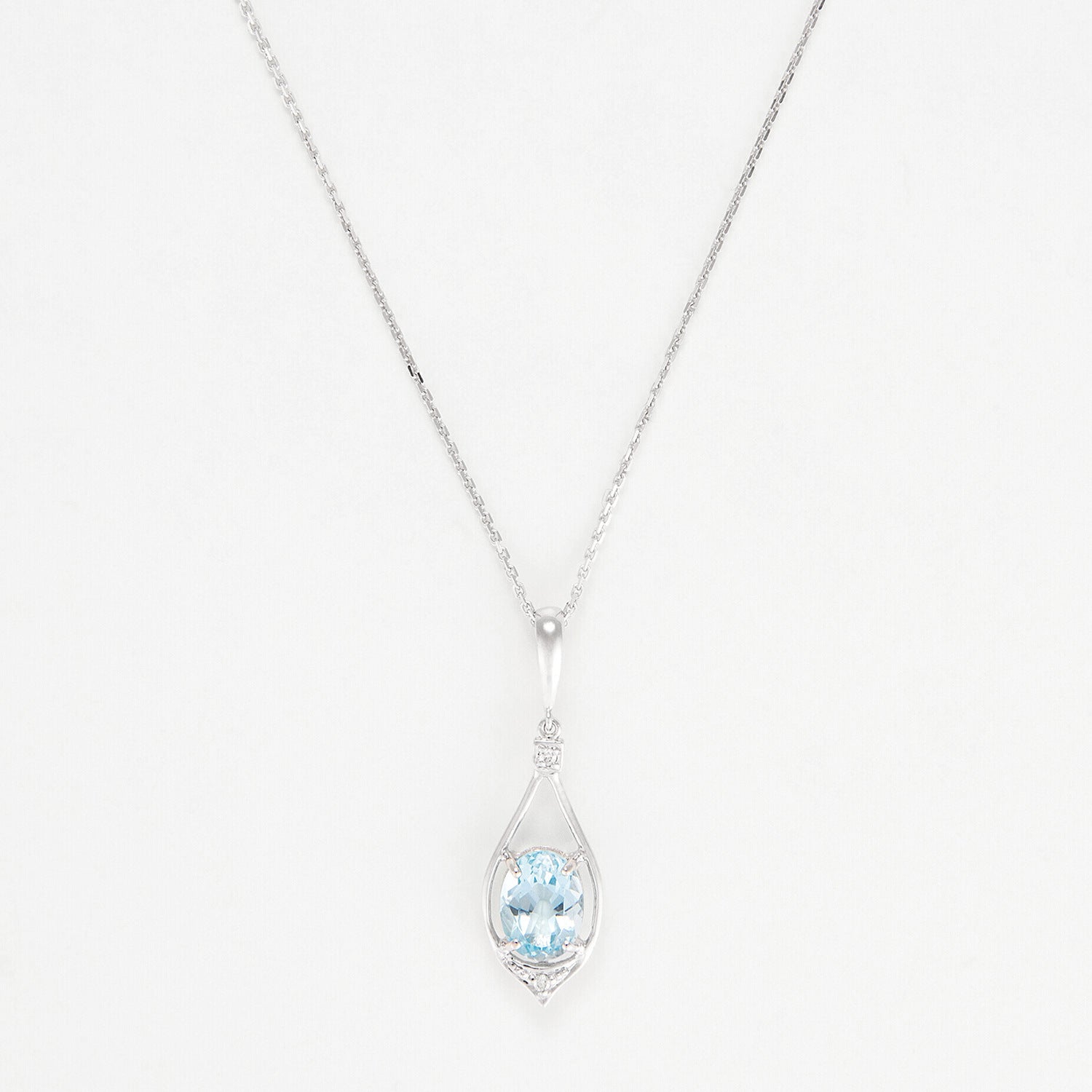Pendentif "Brillant Topaze" Diamants 0,02Ct/2 Topaze 1,5Ct