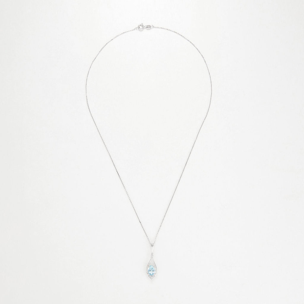 Pendentif "Brillant Topaze" Diamants 0,02Ct/2 Topaze 1,5Ct