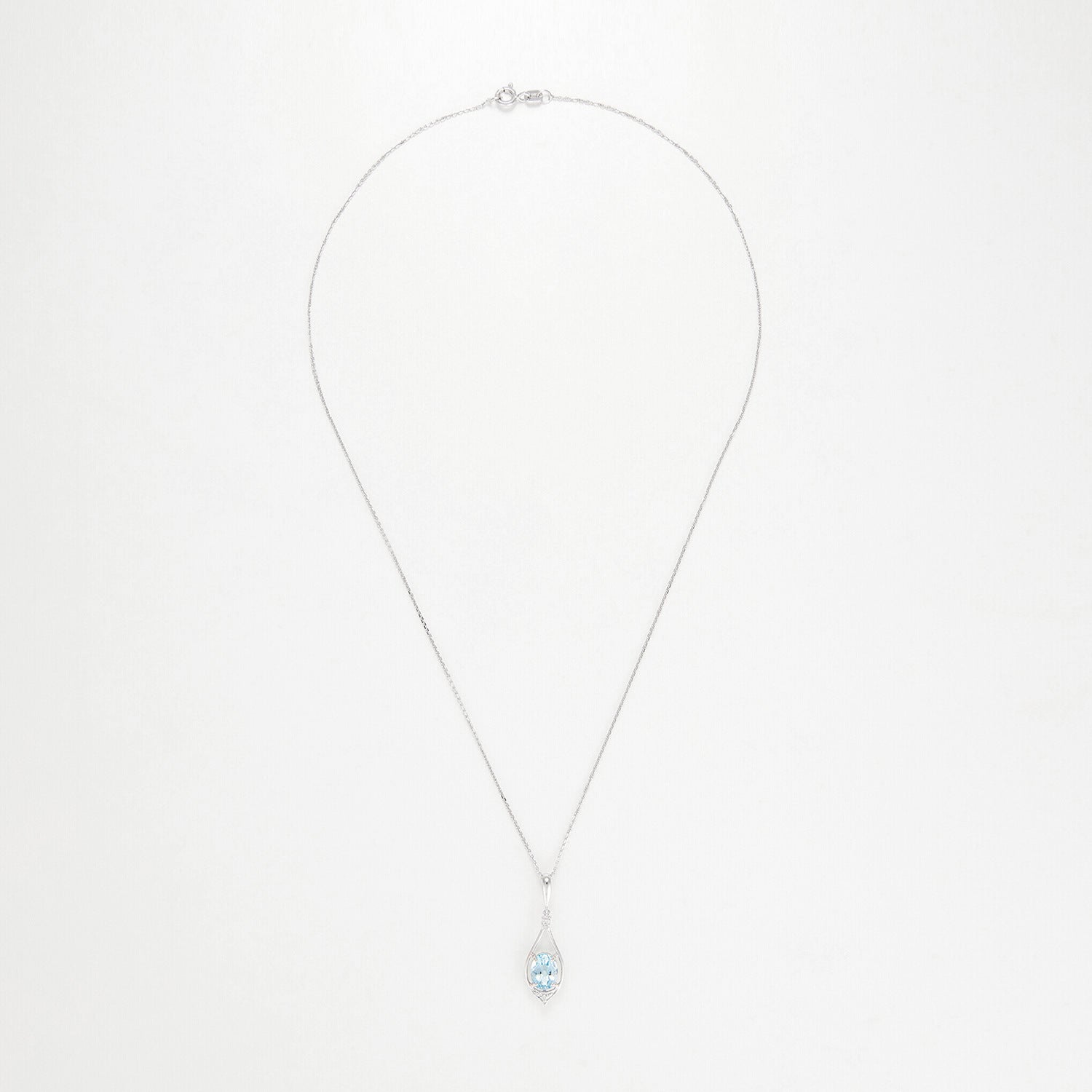 Pendentif "Brillant Topaze" Diamants 0,02Ct/2 Topaze 1,5Ct